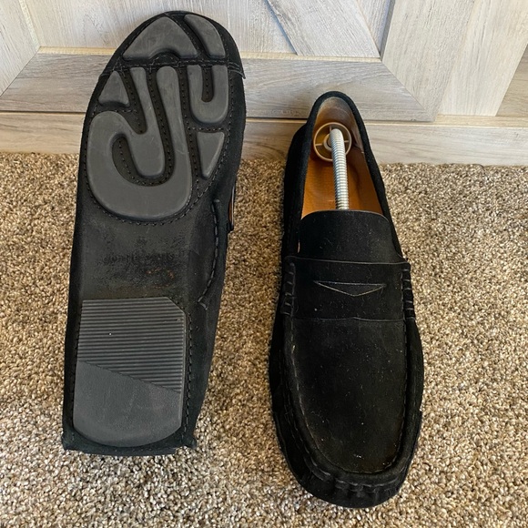 GENTLE SOULS - MATEO DRIVER PENNY LOAFER Black Suede 11.5 - Picture 12 of 15